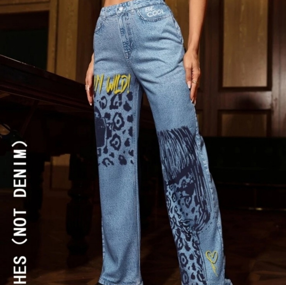 Leopard jogger like denim size 6-8